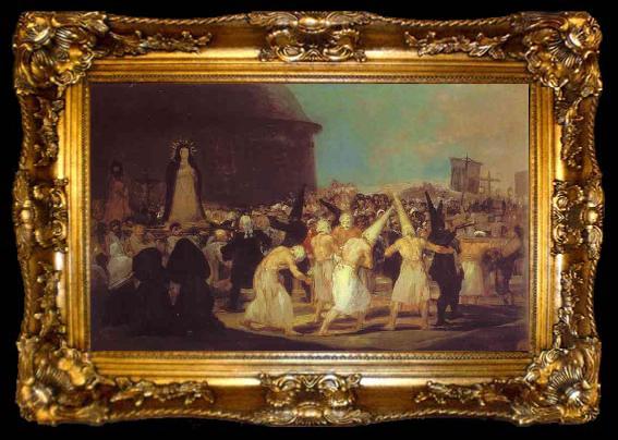 framed  Francisco Jose de Goya A Procession of Flagellants, ta009-2